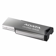 Pendrive ADATA UV250 AUV250-64G-RBK (64 GB; USB 2.0; strieborná farba)