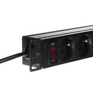 Netrack napájacia lišta RACK PDU 10'' 1U vypínač 230V/16A 4 zásuvky