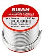 MÄKKÝ PÁJKOVÝ CÍN 2,5 mm 250G BISAN S-Sn97Cu