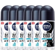 Nivea Men Antiperspirant Roll-on Black & White Invisible Fresh Roll 6x50ml