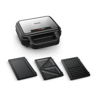 Sendvičovač Panini 3v1 Vaflovač Tefal SW383D10 strieborná/šedá