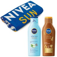 NIVEA SUN karoténové opaľovacie mlieko + predlžovač opálenia + uterák