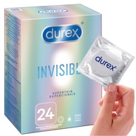 DUREX INVISIBLE veľmi tenké kondómy 24 ks