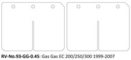 PLYN GAS EC 200/250/300 membránové listy ventilov