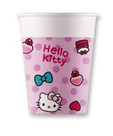 Hello Kitty narodeninové poháre - 200 ml - 8 ks