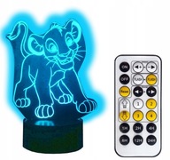 3D LED rozprávková lampa LEVÝ KRÁĽ SIMBA