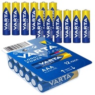 Alkalické batérie AAA LR03 1,5V 1250mAh Varta Longlife Power 12 kusov