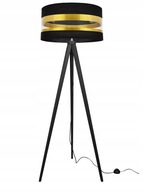 Moderná stojaca lampa Tripod Gold Tienidlo LED