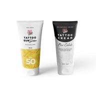 Letná sada Pina Colada krém + SPF50 Loveink krém Pina Colada + opaľovací krém