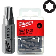 TORX TX25 TX25 25MM MILWAUKEE 25 ks.