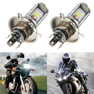 1PC 12W H4 motocyklová COB žiarovka Hi/Lo LED lampa