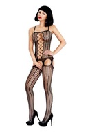 Čierny overal BODYSTOCKING na spodnú bielizeň