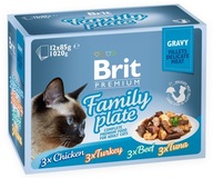 Brit Premium Cat Adult Family Plate Gravy 12x85g