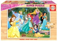 Educa Puzzle 100 Disney princezien, drevené