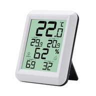 TEPLOMER HYGROMETER METEOSTANICA LCD VNÚTORNÁ BIELA