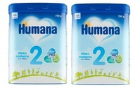 HUMANA 2 ĎALŠIE MLIEKO PO 6 MESIACOCH 2x 750G