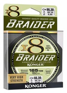 KONGER BRIDGE X8BRAIDER BLACK 150M 0,14MM