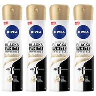 NIVEA Antiperspirant Black&White sprej 4x150ml