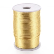 Polyester String, na vytváranie šperkov, zlato, 2 mm, 85 m/spula