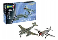 Bojová súprava Revell ME262 + stavebnica modelu P51B