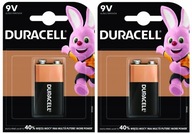 Duracell 6LR61 9V R9 alkalické batérie x2 ks.