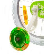 Svietiace bočné tréningové kolesá zelené 12