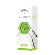 Golfová loptička Callaway SUPERSOFT, 3 ks, matná zelená