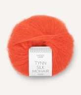 Oranžová priadza Tynn Silk Mohari Sandnes Garn 3818