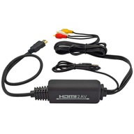 KONVERTOR HDMI NA RCA AV CINCH ADAPTÉR NOVÝ MODEL