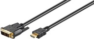 DVI-D (18+1) Single Link - HDMI kábel, čierny, 5m