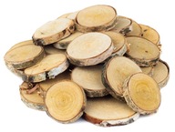 Drevené plátky, drevené kotúče 8-10 cm - 50 kusov