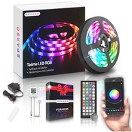 RGB LED pásik 5m 5050 farebných LED diód APLIKÁCIA DIAĽKOVÉHO OVLÁDANIA Bluetooth Hudobná súprava