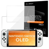 2x Tvrdené sklo 9h Alogy ochranná obrazovka pre Nintendo Switch Oled [2 ks]