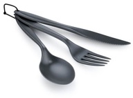 RING CUTLERY SET sivá sada kempingových príborov od GSI Outdoors