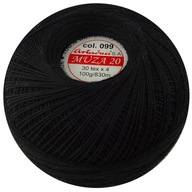 Cordonek Muza 20 Ariadna 100g/830m ČIERNA 099 5660