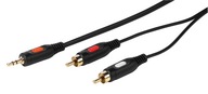 Malý jack 3,5 mm - 2 x RCA 1,5 m Y GOLD VIVANCO W-WA