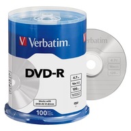 VERBATIM DVD-R 4,7 GB x 16 bal. tortová krabica 100 kusov