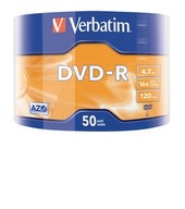 DVD-R 16x 4,7 GB 50P SP Matt Silver Wrap 43788