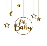 Girlanda OH BABY banner kruh BABY SHOWER pozdrav k narodeniu