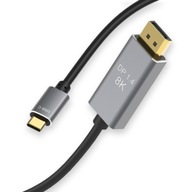 KÁBEL USB C Display Port 8K Thunderbolt 3.0 240Hz