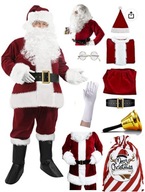 Zamatový BURGUNDY SANTA SUIT FULL VIP SET