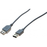 PREdlžovací kábel USB 2.0 A-A ŠEDÝ 5M