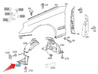 DOLNÝ OCHRANNÝ KRYT LAvého KOLESA MERCEDES W203