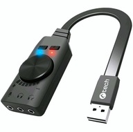 Zvuková hudobná karta USB adaptér 3x Jack 4PIN