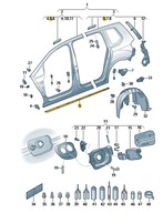 UZÁVER LISTU LIST VĽAVO-DOLE VW TOURAN OE