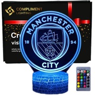 3D LED USB nočná lampa + diaľkové ovládanie Manchester City