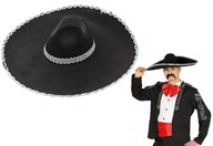 Mexický sombrero klobúk 55 cm obrovský strieborný