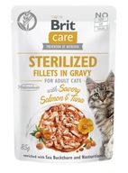 Brit Care Cat Gravy Sterilizovaný losos tuniak 6 x 85 g