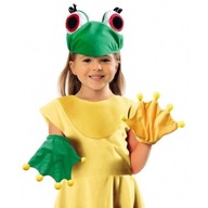 Súprava kostýmu žaba klobúk rukavice rukavice
