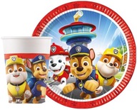 PAW PATROL CHASE MARSHALL RUBBLE NARODENINOVÉ hrnčeky a tanieriky SET 16 ks